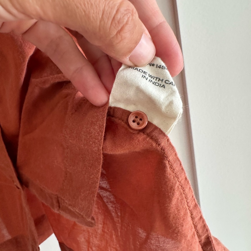 Women's Doen Rust Puff Sleeve Top - Picture 7 of 8